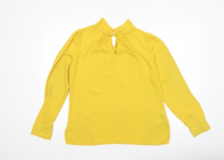 Dorothy Perkins Women Yellow Long Sleeve Tunic Blouse UK 12