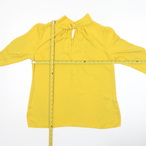 Dorothy Perkins Women Yellow Long Sleeve Tunic Blouse UK 12