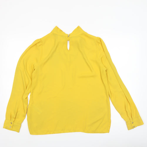 Dorothy Perkins Women Yellow Long Sleeve Tunic Blouse UK 12