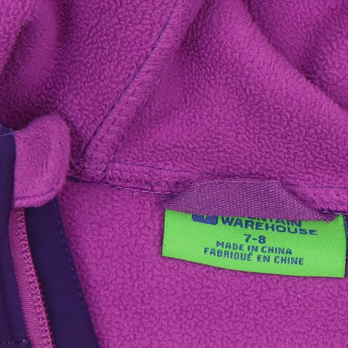 Mountain Warehouse Girls Purple Hooded Softshell Jacket 7-8 Years