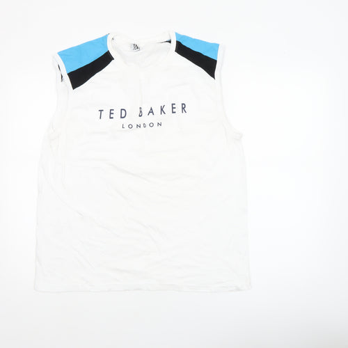 Roly Men’s White Colourblock Sleeveless Casual Top XL