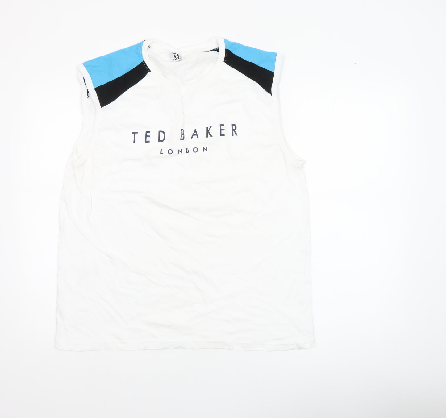 Roly Men’s White Colourblock Sleeveless Casual Top XL