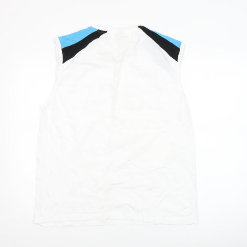 Roly Men’s White Colourblock Sleeveless Casual Top XL