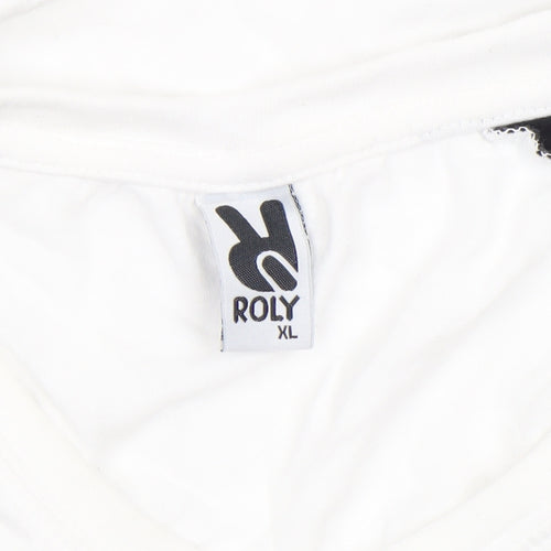 Roly Men’s White Colourblock Sleeveless Casual Top XL