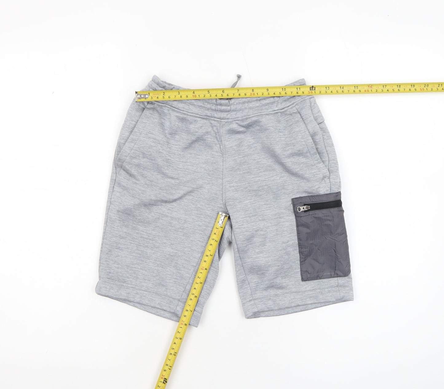 The North Face Boys Grey Fleece Sweat Shorts Size L Activewear