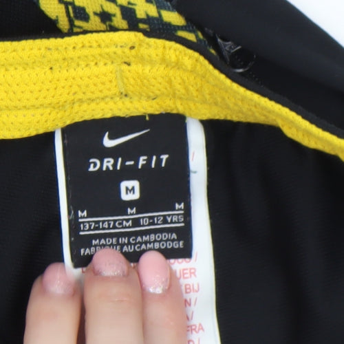 Nike Boys Black Dri-FIT Jogger Trousers 10-12 Years Quick Dry Activewear