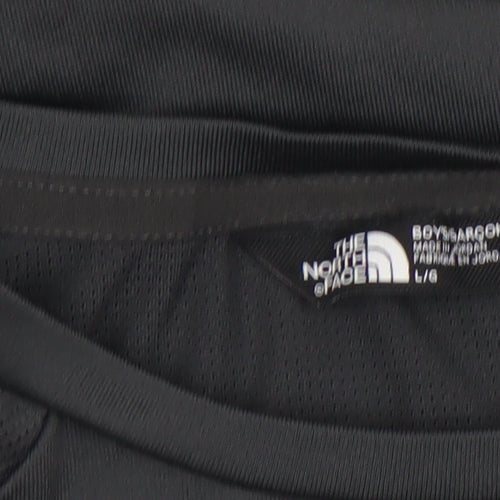 The North Face Boys Black Short Sleeve Active T-Shirt L Lightweight