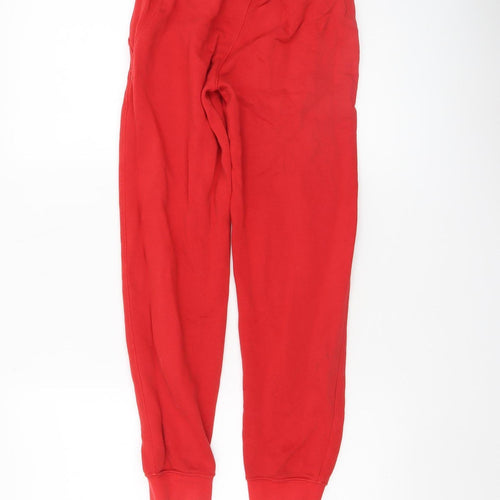 Nike Boys Red Jogger Trousers Size 10-11 Years Cotton Blend Fleece