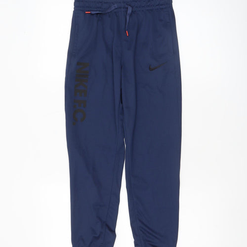 Nike Boys Blue Dri-FIT Jogger Trousers 13-14 Years Football Pants