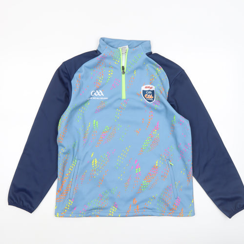 Masita Boys Blue 1/4 Zip Long Sleeve Sports Pullover Top 4 Years