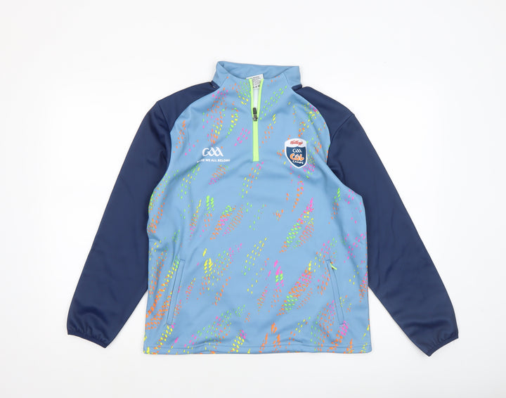 Masita Boys Blue 1/4 Zip Long Sleeve Sports Pullover Top 4 Years