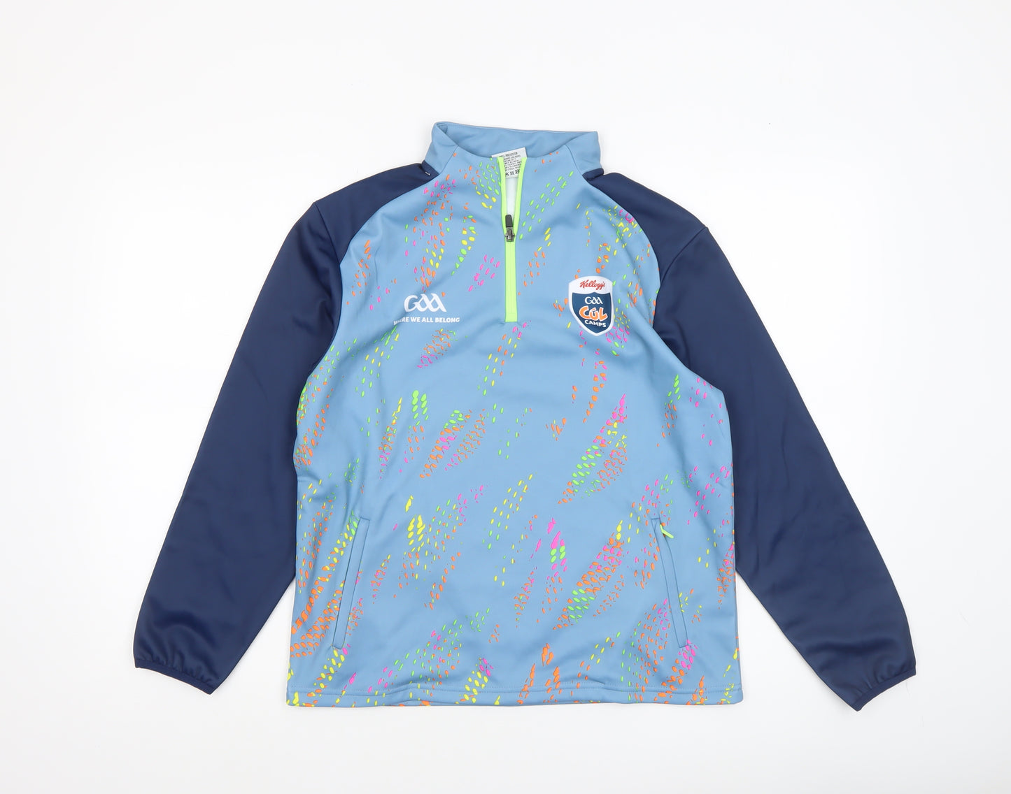 Masita Boys Blue 1/4 Zip Long Sleeve Sports Pullover Top 4 Years