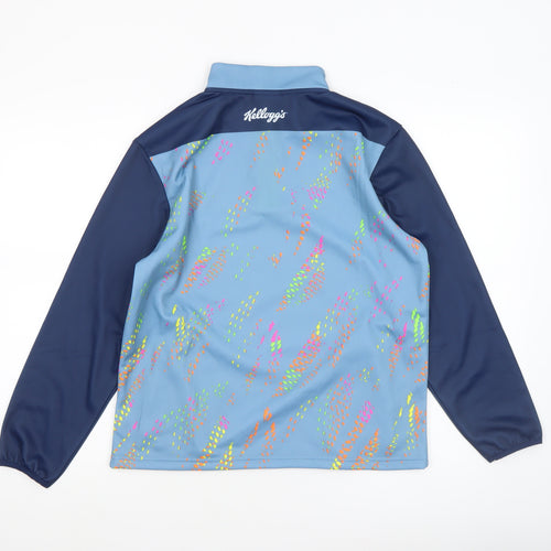 Masita Boys Blue 1/4 Zip Long Sleeve Sports Pullover Top 4 Years