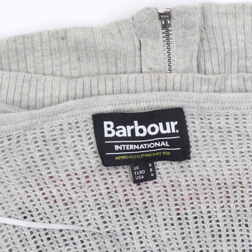 Barbour International Women’s Grey Full Zip Cardigan UK 8 Alpaca Blend