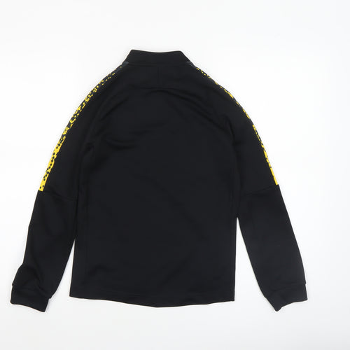 Nike Boys Black Dri-FIT Track Jacket 10-12 Years Full Zip Activewear