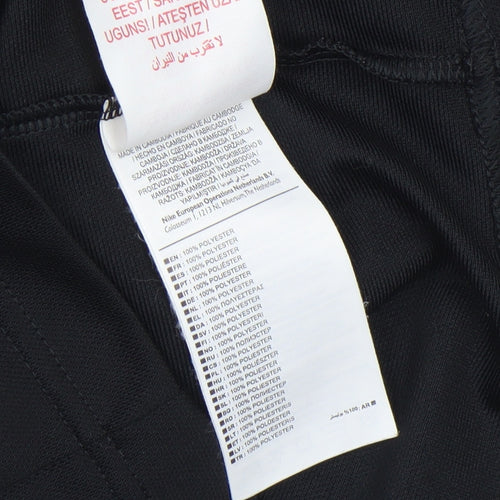 Nike Boys Black Dri-FIT Track Jacket 10-12 Years Full Zip Activewear