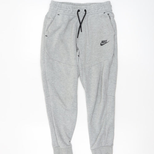 Nike Boys Grey Jogger Trousers M Regular Fit Sports Sweatpants
