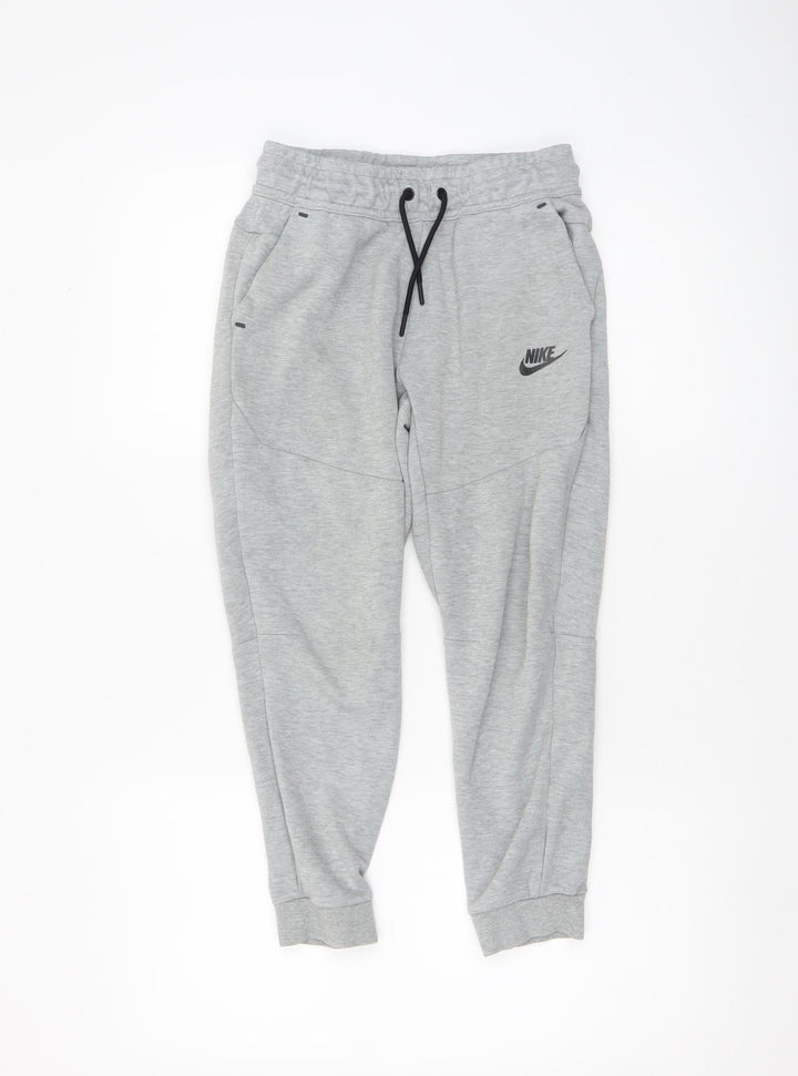 Nike Boys Grey Jogger Trousers M Regular Fit Sports Sweatpants