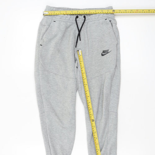 Nike Boys Grey Jogger Trousers M Regular Fit Sports Sweatpants