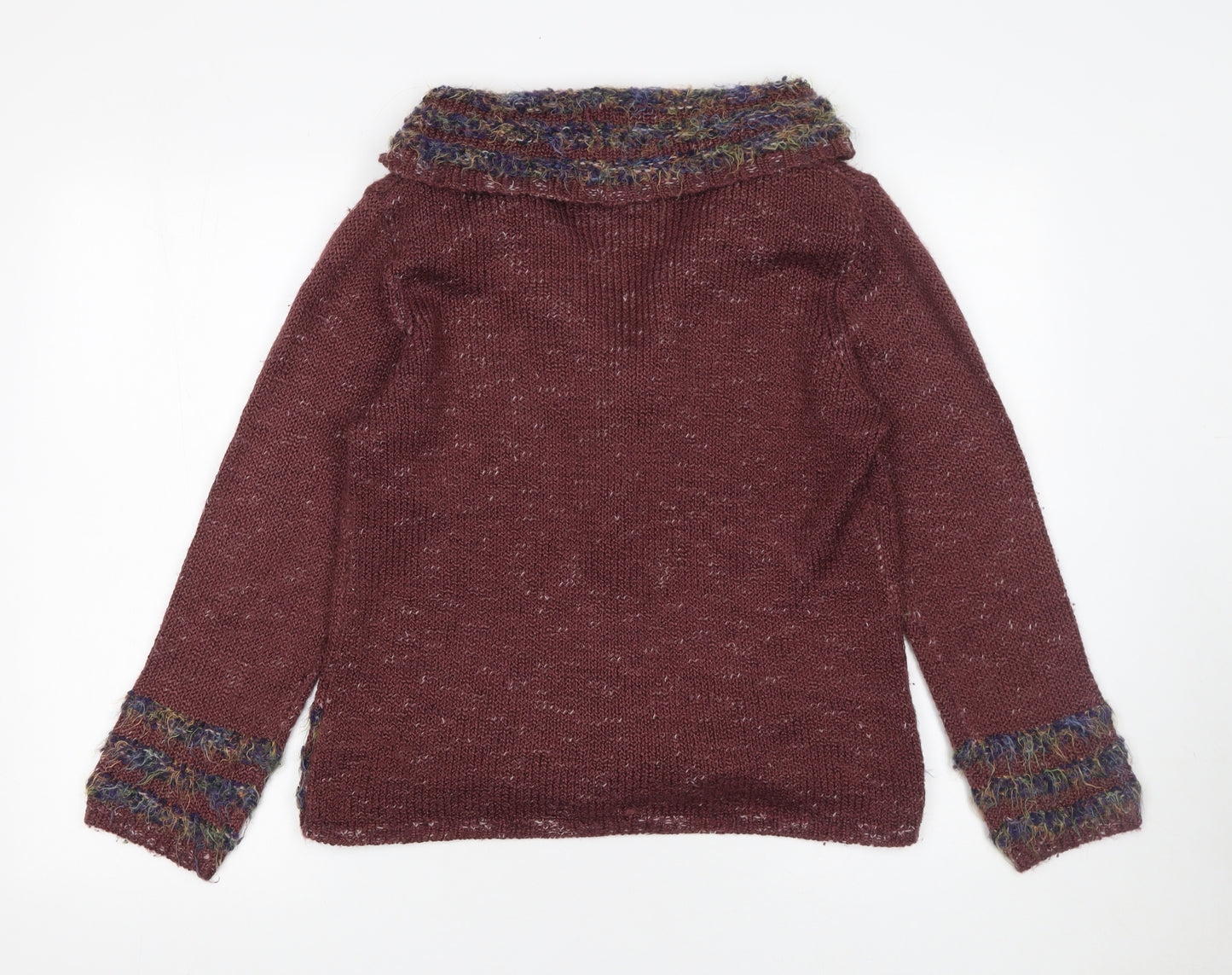 Jessica Graaf Women’s Brown Knit Cardigan M Long Sleeve Acrylic Blend