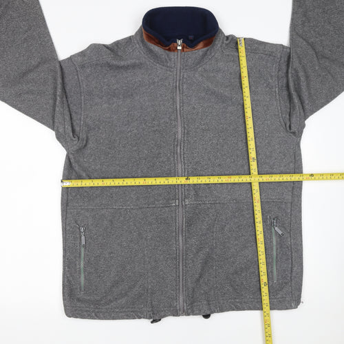 Sabrina Men’s Grey Fleece Full Zip Basic Jacket Size S