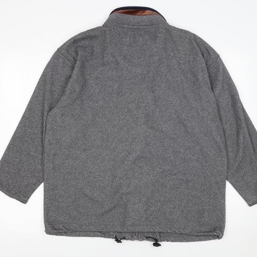 Sabrina Men’s Grey Fleece Full Zip Basic Jacket Size S