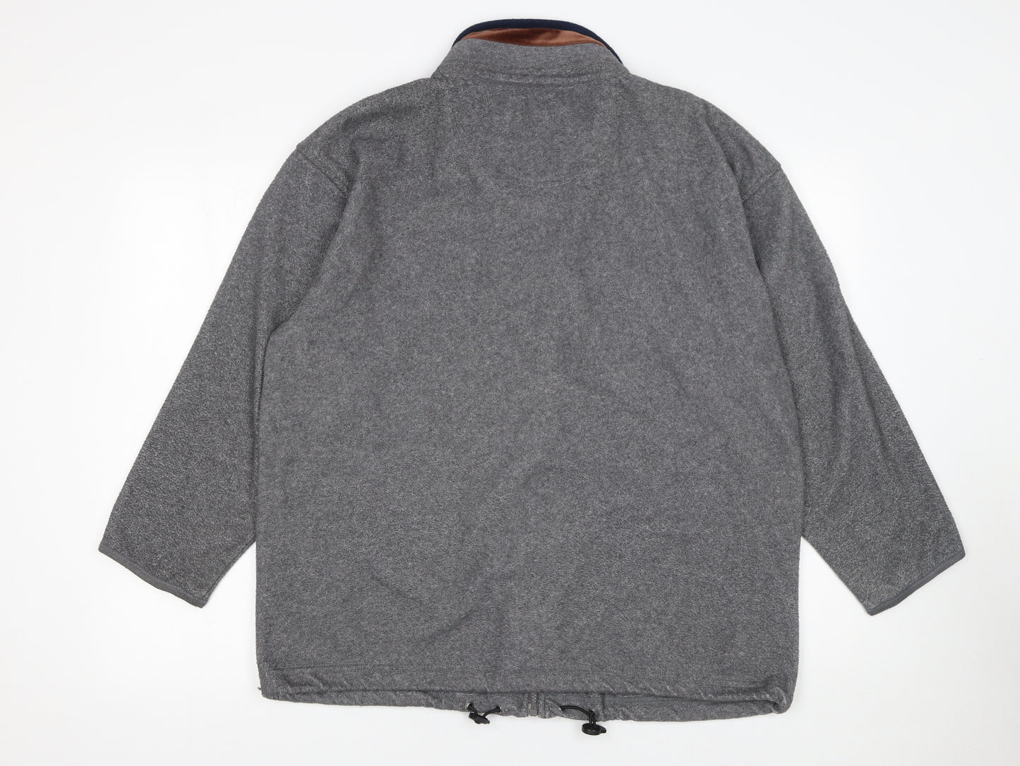 Sabrina Men’s Grey Fleece Full Zip Basic Jacket Size S