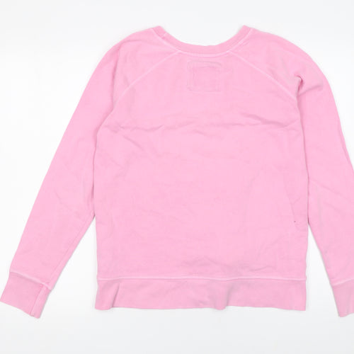 Crew Clothing Company Women Pink Cotton Pullover Sweatshirt Size 10