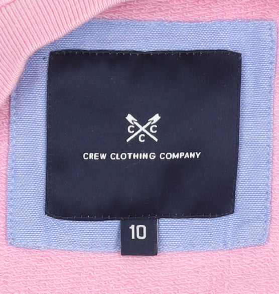 Crew Clothing Company Women Pink Cotton Pullover Sweatshirt Size 10