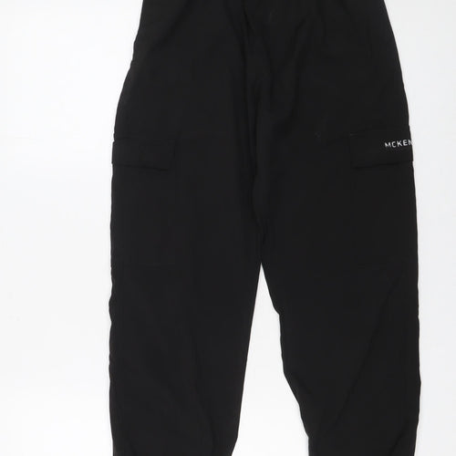 McKenzie Boys Black Cargo Trousers 14 Years Elastic Waist Joggers