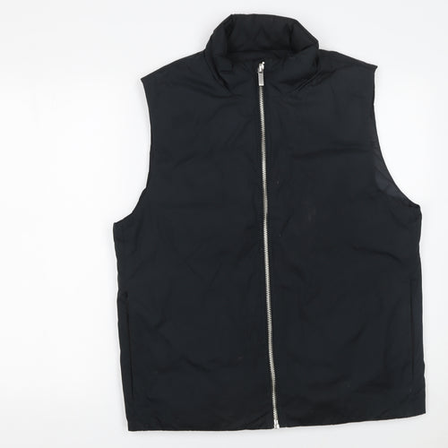 Esprit Men's Black M Padded Bodywarmer Waistcoat Full Zip