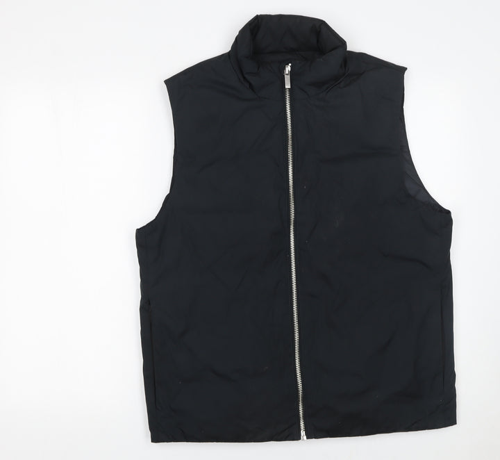 Esprit Men's Black M Padded Bodywarmer Waistcoat Full Zip
