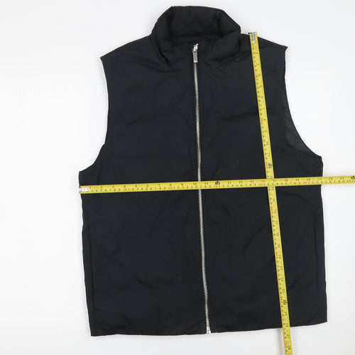 Esprit Men's Black M Padded Bodywarmer Waistcoat Full Zip