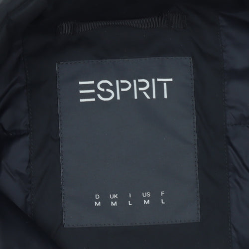 Esprit Men's Black M Padded Bodywarmer Waistcoat Full Zip