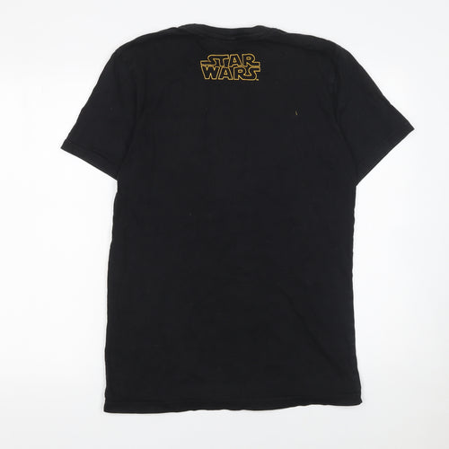 Star Wars Men’s Black Graphic Cotton T-Shirt Size S Retro Movie Tee