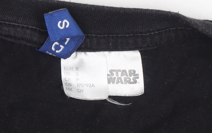 Star Wars Men’s Black Graphic Cotton T-Shirt Size S Retro Movie Tee