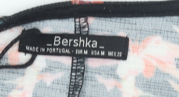 Bershka Womens Multicoloured Floral Kimono Blouse M