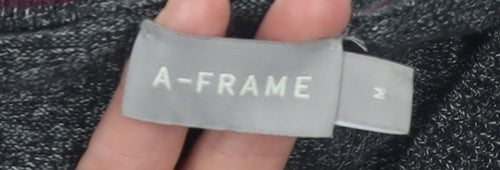 A-FRAME Men's Grey Cotton Crew Neck Pullover Jumper Size M