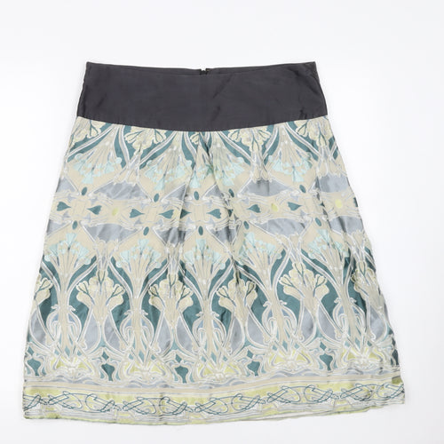 CCDK Copenhagen Women’s Multicoloured Silk A-Line Skirt Size 10
