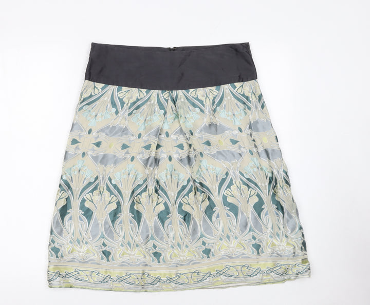 CCDK Copenhagen Women’s Multicoloured Silk A-Line Skirt Size 10