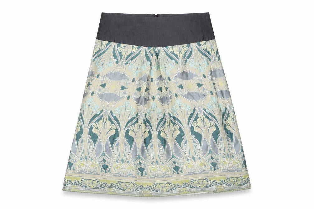 CCDK Copenhagen Women’s Multicoloured Silk A-Line Skirt Size 10