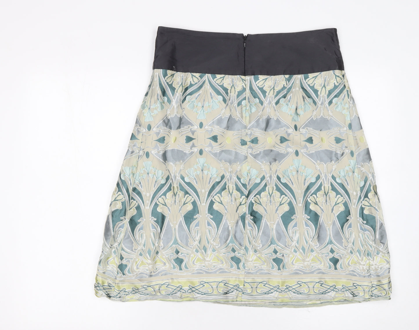 CCDK Copenhagen Women’s Multicoloured Silk A-Line Skirt Size 10