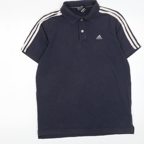 Adidas Men’s Blue Clima365 Polo Shirt Size M Cotton Blend Sportswear
