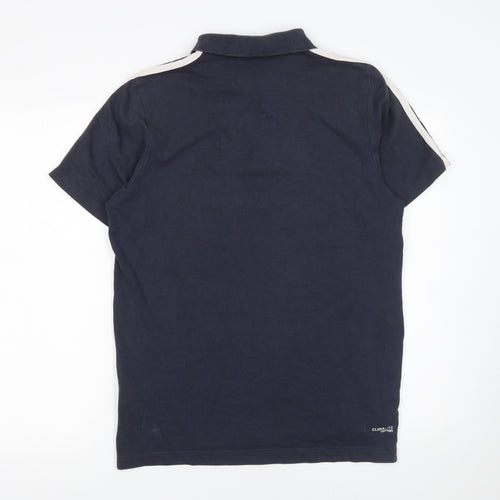 Adidas Men’s Blue Clima365 Polo Shirt Size M Cotton Blend Sportswear