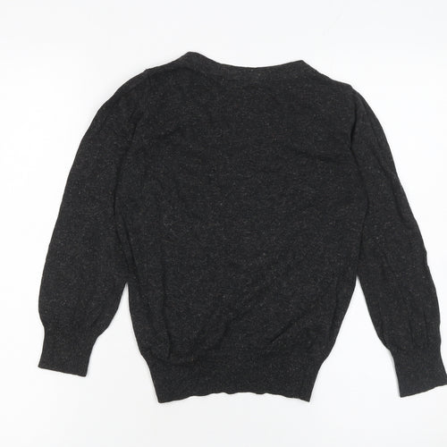 Mango Women's Black V-Neck Cardigan Size S Knit Long Sleeve