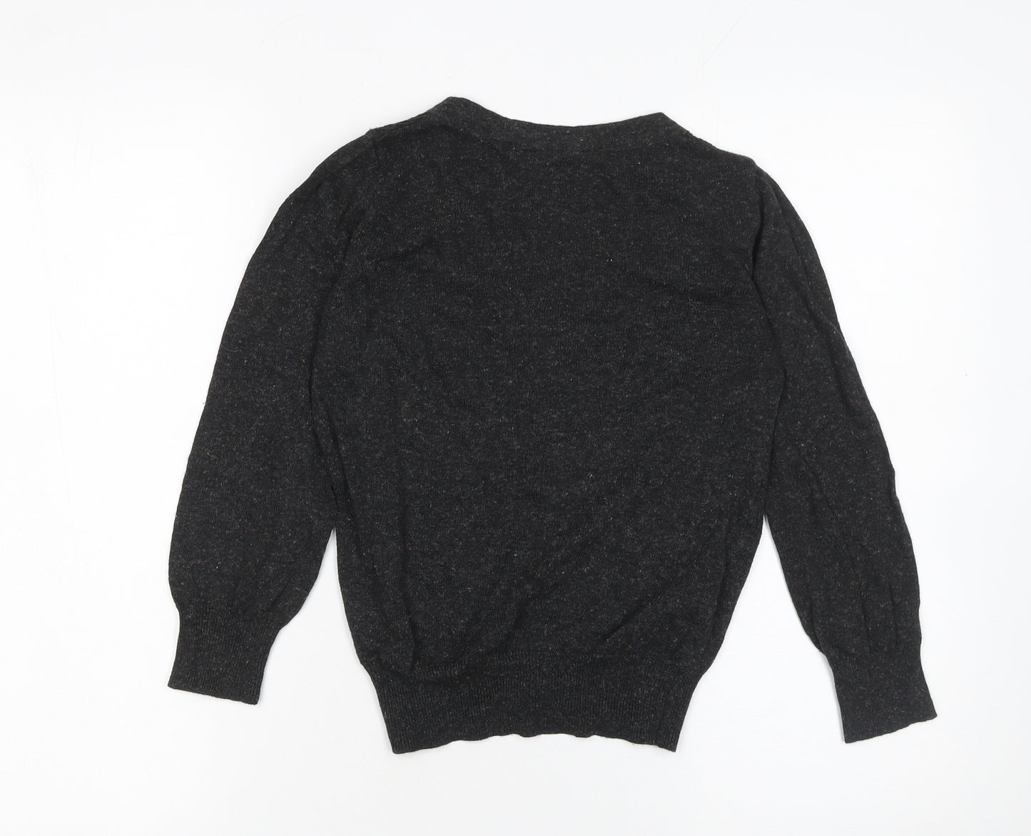 Mango Women's Black V-Neck Cardigan Size S Knit Long Sleeve