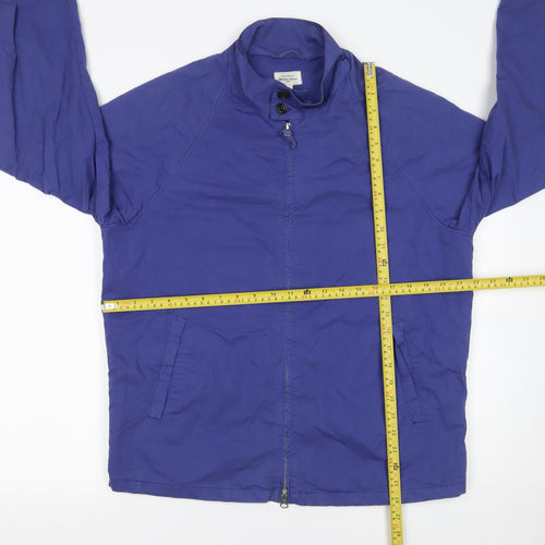 Hartford Men's Blue Cotton Basic Jacket Size 50 Regular Fit