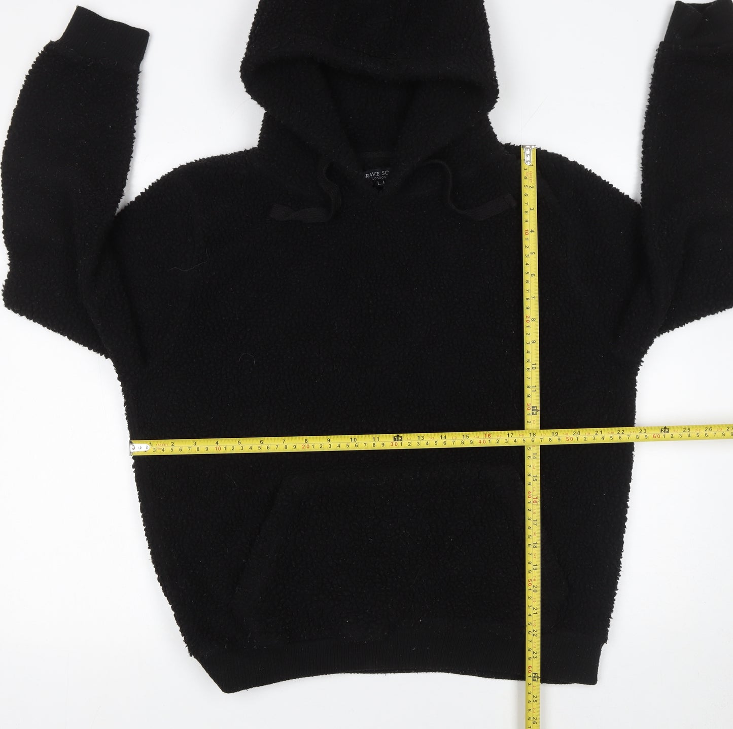 Brave Soul Women’s Black Pullover Hoodie L Soft Fleece Casual