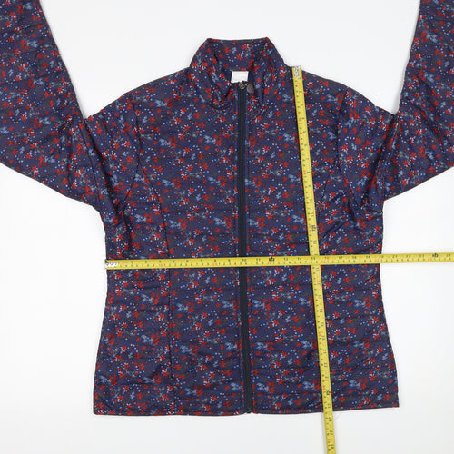 Anne de Lancay Women's Blue Floral Puffer Jacket Size M