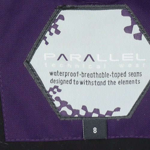 Parallel Women's Purple Ski Jacket Waterproof Hooded Size 8